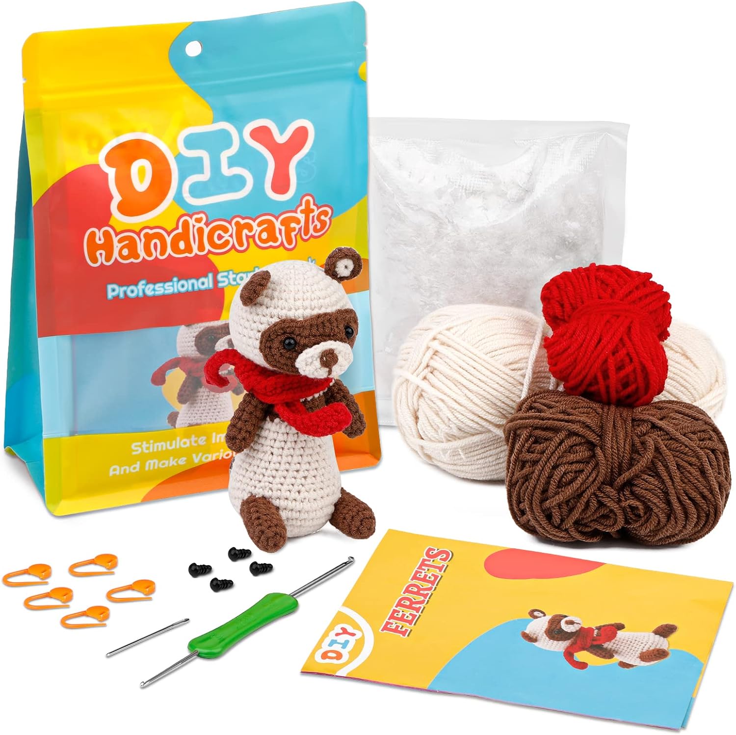 Crochet Animal Kit, DIY Crochet Kit For Beginners, Cute