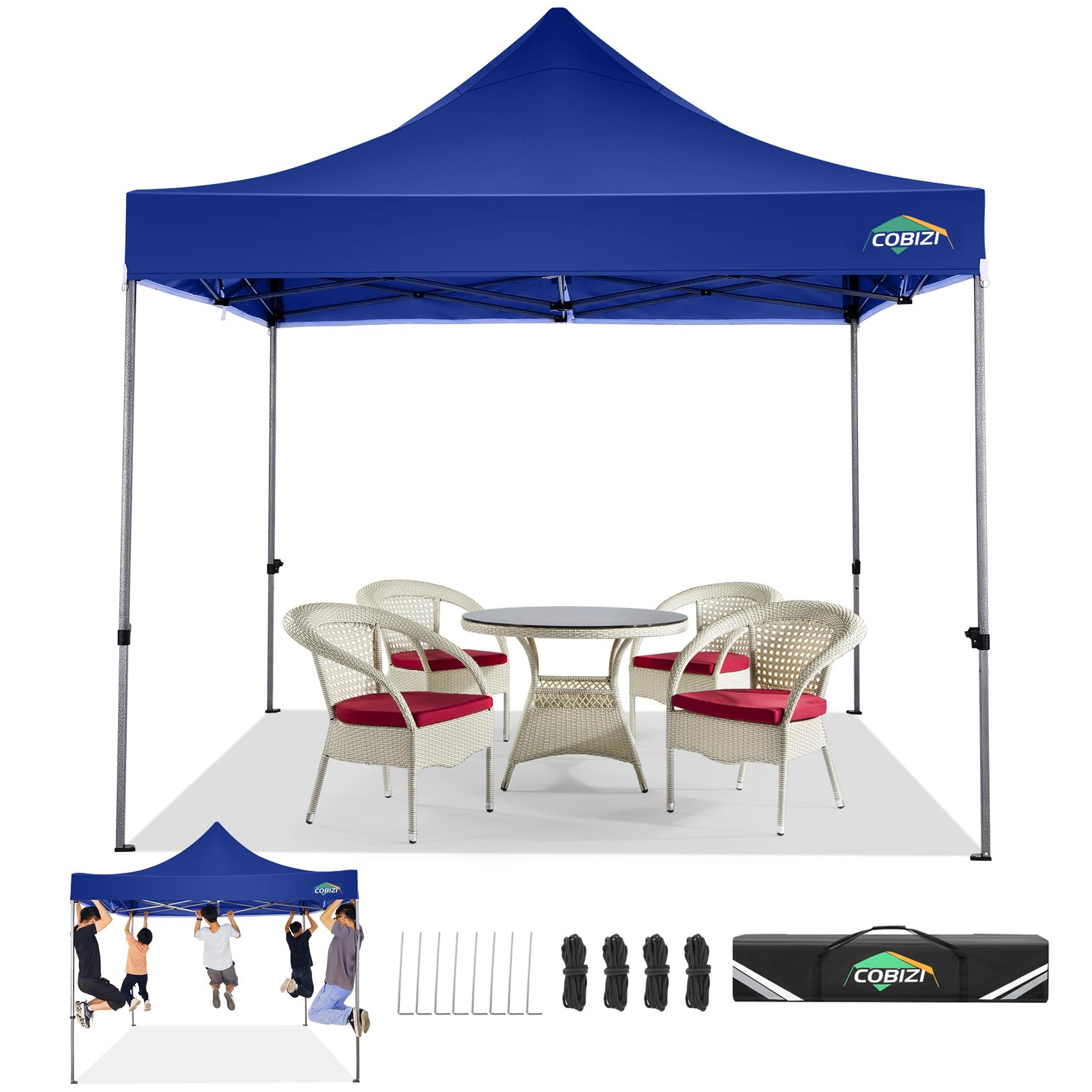 COBIZI 10x10 Heavy Duty Pop up Canopy Tent with Sidewalls Commercial Canopy