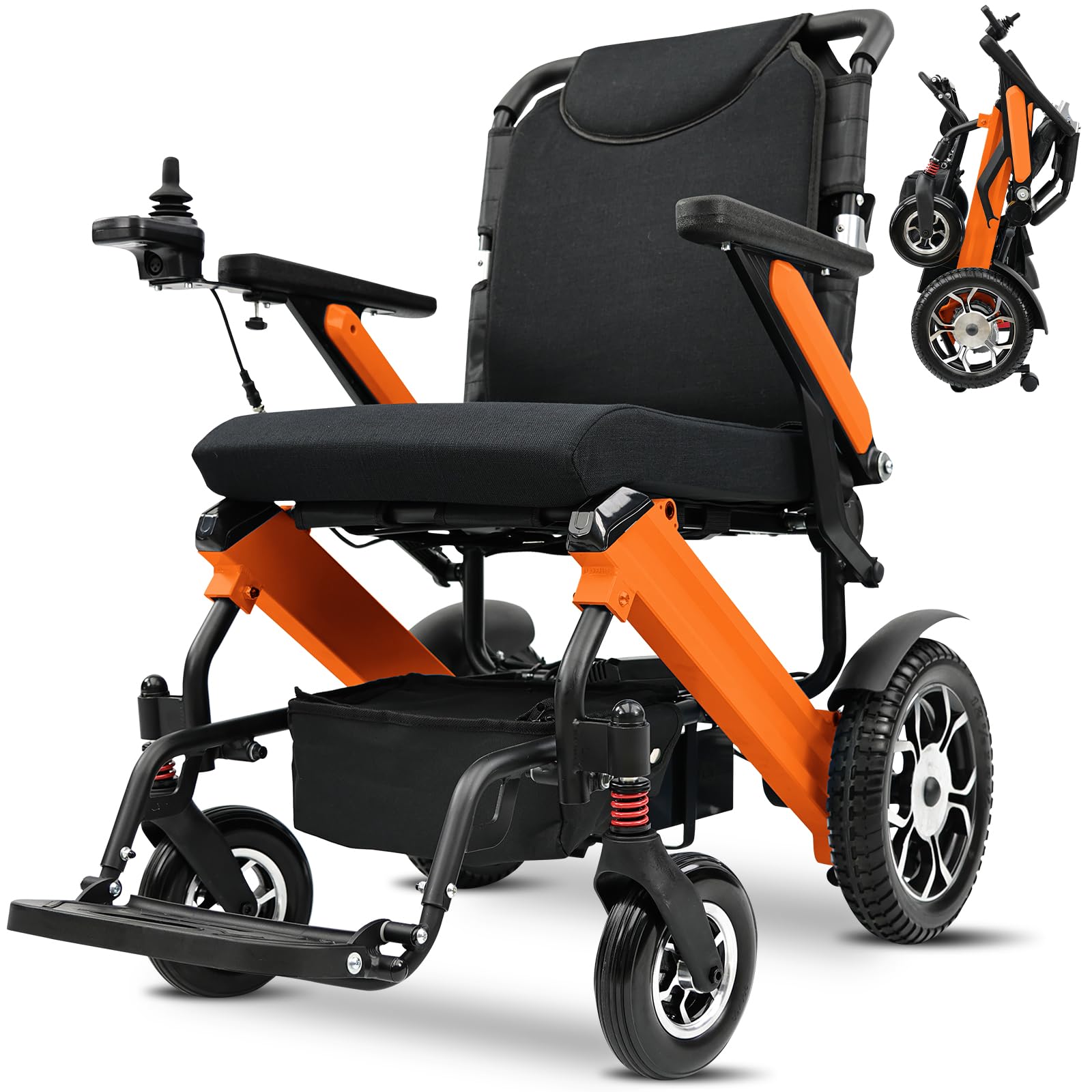 YL002 Zygenair High Performance Electric Wheelchairs for Adults, 30 Miles Range, Lightweight Foldable Aluminum Frame Wheelchair, 350lbs Weight