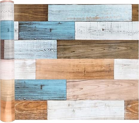 Amazon 壁紙 シール 木目 45cmx6m リメイクシート 厚手 防水 防油 防汚 綺麗に剥がせる 接着剤不要 壁 家具 テーブル キッチン 台所 浴室 トイレ Diyシート インテリア 防水 防カビ ウォールステッカー 壁紙