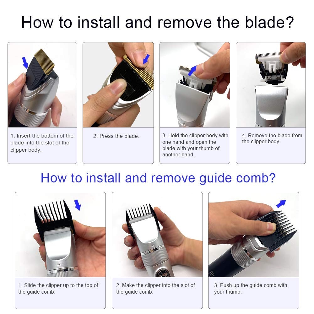 Hair Clippers for Men, WEEFEESTAR Hair Trimmer Cordless Rechargeable Hair Cutting Kit LED Speed Adjustable Professional Electric Hair Clipper with 6 Guide Combs