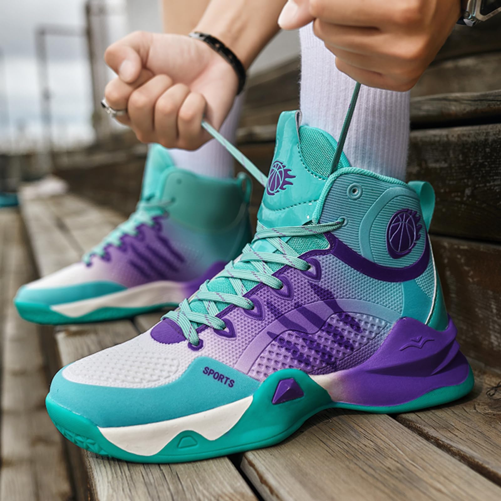 Zapatillas de Baloncesto Altas Hombre Transpirables Deportivas