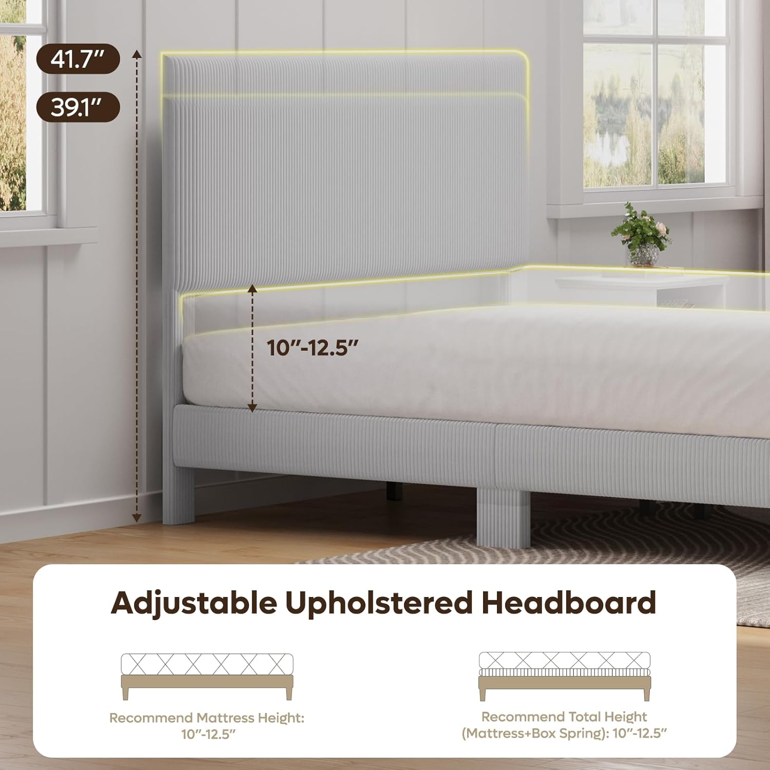 Product Dimensions of Bestier Queen Size Bed Frame
