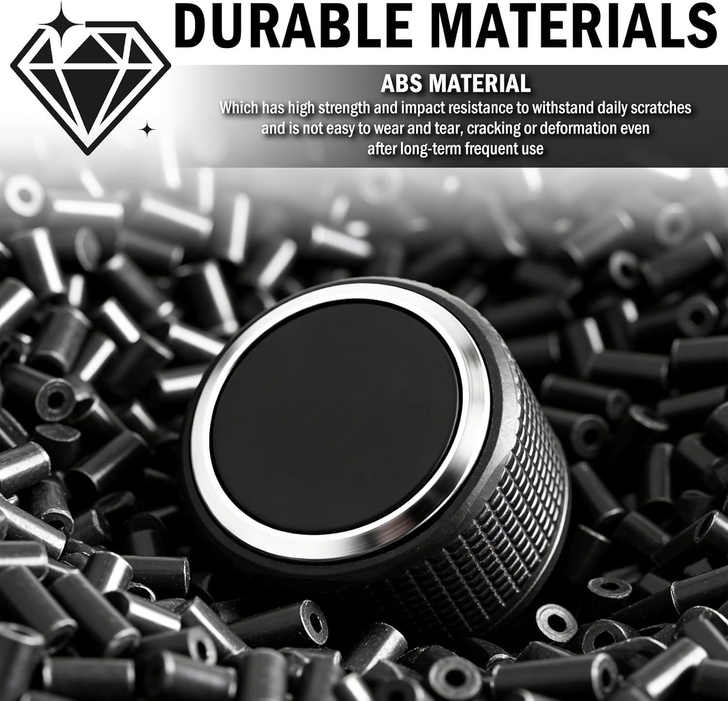 2PCS Car Radio Knobs Replacement OEM#22912547,Anti-Slip Volume Knob Compatible with Cadillac Escalade Buick Enclave Chevy GMC,Rear Audio Volume Control Knob Car Accessories