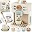 Airlab Toy Coffee Maker for Kids Wooden Kitchen Accessories Pretend Play Toddler Coffee Playset for Girls Boys Ages 3 4 5 Years Birthday Gifts