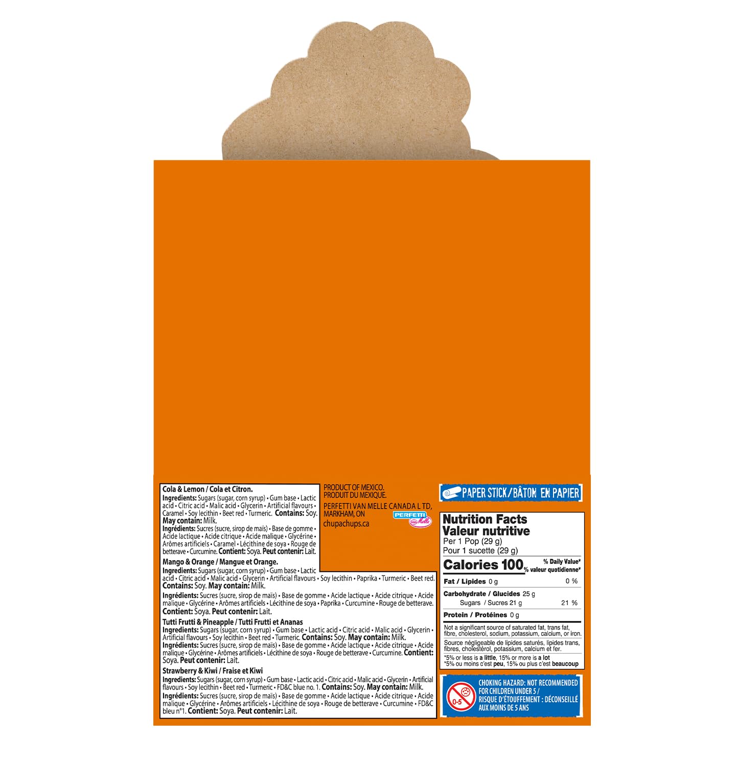 Chupa Chups XXL Trio 3-in-1 Bubble Gum gefüllte Lutscher, Süßigkeiten, verschiedene 2-in-1-Geschmacksrichtungen, 48 Stück