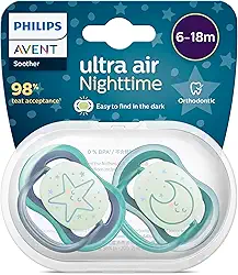 Chupeta Ultra Air Night 6-18 Meses Philips Avent Azul - 2 unidades