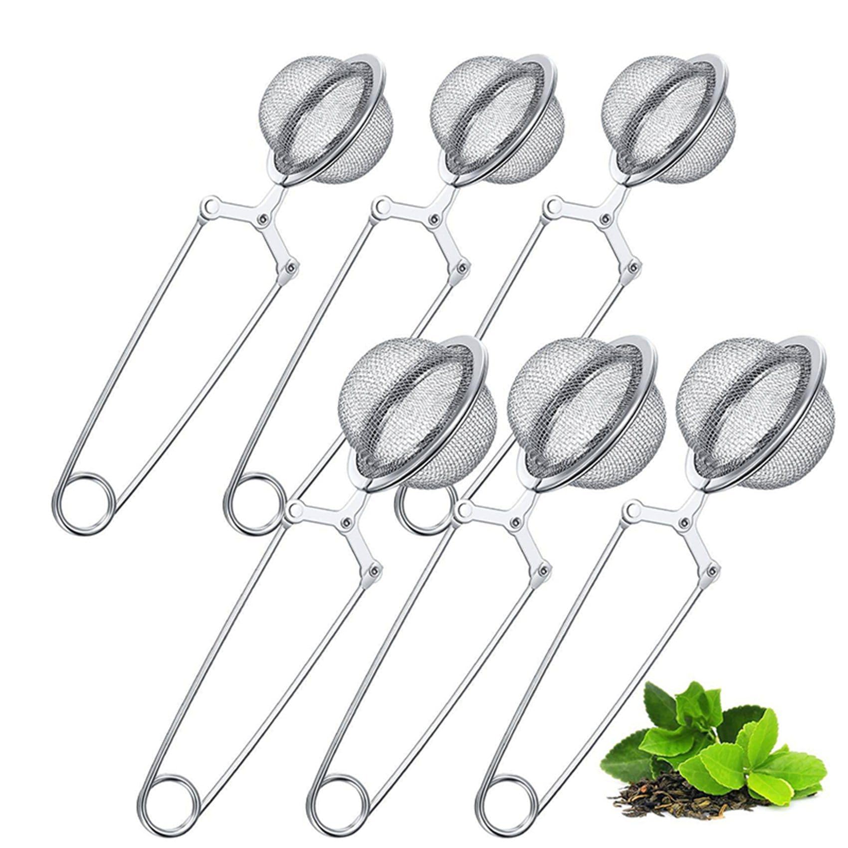 60 Unids Infusor de Té Hojas Sueltas Té Snap Ball Té Colador Cuchara Filtro de Té de Acero Inoxidable MáS Empinado con Manejar