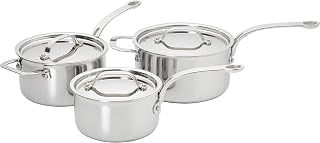 ProWare Stainless Steel Tri-Ply Cookware Set of 3 (16, 18, 20cm Saucepans)