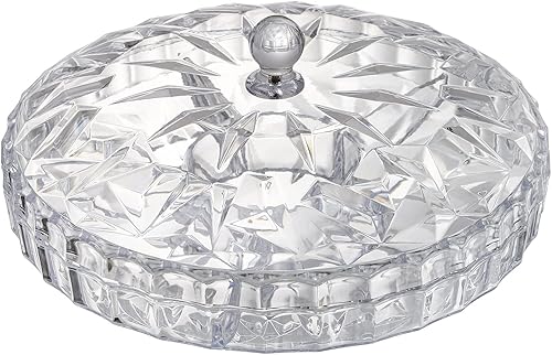 Miniatura 3 de ZOOFOX Bandeja para servir aperitivos, bandeja de aperitivos de 12 pulgadas con tapa, 6 compartimentos redondos de plástico organizador de