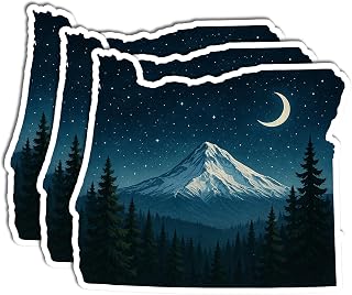 Oregon Sticker Pack | 3PCS Waterproof Vinyl Outdoor Decal for Bottles, Laptop, Cup, Skateboard, Phone | Camping Sticker for Kids, Adventure Souvenirs Gifts