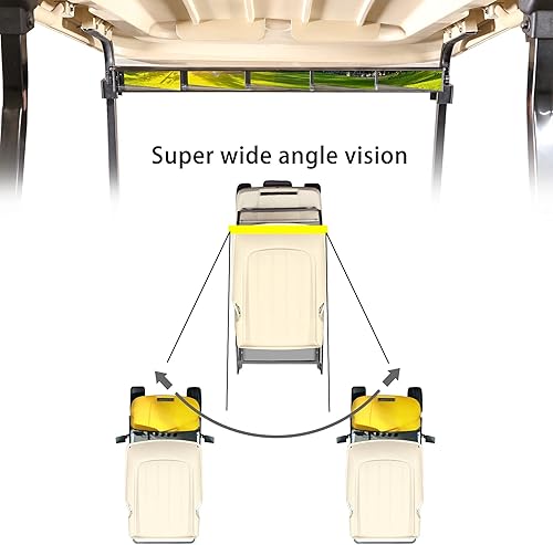 Miniatura 3 de 10L0L Espejo retrovisor largo para carrito de golf de 5 paneles, ajuste universal EZGO, Club Car y Yamaha, elimina los puntos ciegos, también se