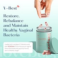 Vista 2 de Lovebug V-Best - Probióticos vaginales – 90 mil millones de UFC probióticos para mujer para equilibrio del pH, salud del tracto urinario, BV y olor