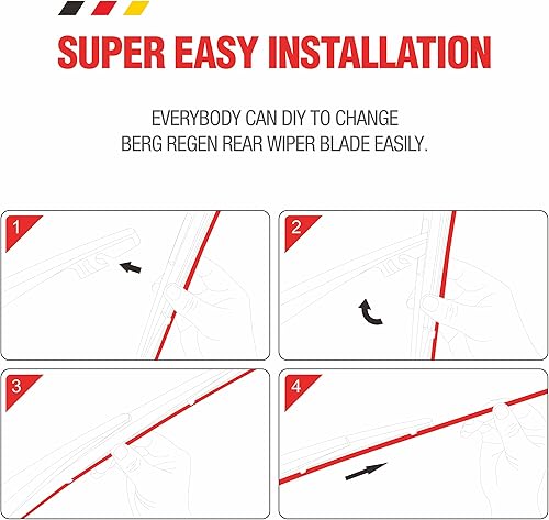 Miniatura 6 de 10 "(10-B) Reemplazo de limpiaparabrisas trasero de silicona para Honda HR-V 21-16 Mitsubishi Outlander Sport 20-11 Infiniti QX56 13-11 QX80 21-14