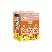 Sole Detersivo Lavatrice Potere Smacchiante 123 Lavaggi, Formula Igienizzante