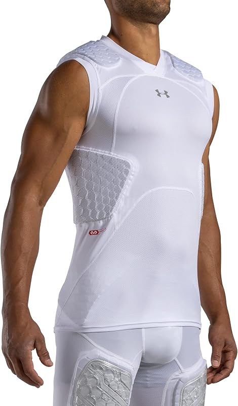 Gameday Pro 5-Pad Football Compression Top, with UA HeatGear & McDavid HEX Technology, Moisture Wicking Protection (Youth)