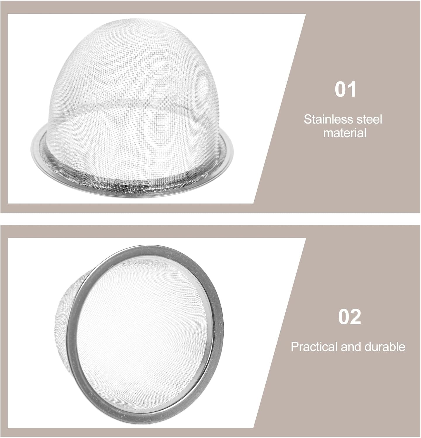 8Pcs Stainless Steel Tea Filter Mesh Infuser Set for Loose Leaf Tea image 5