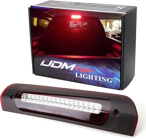 Miniatura 10 de iJDMTOY Lente ahumada F1 estilo estroboscópico LED de montaje alto, tercer freno, montaje de luz de separación compatible con Dodge RAM 1500 2500