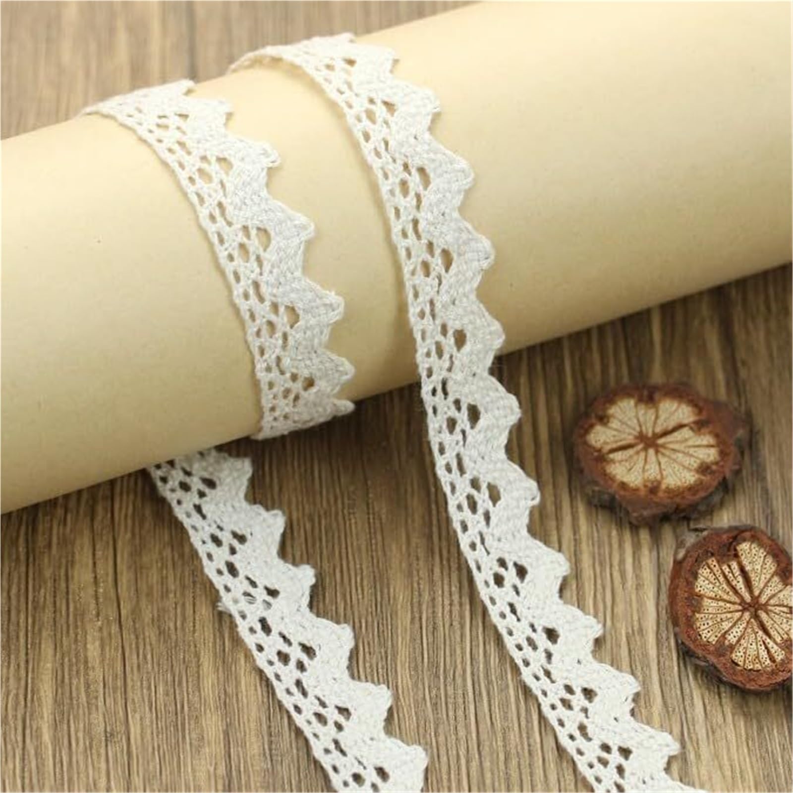 Koronkowa taśma ozdobna, Fabric Lace Trim Ribbon 10m Floral Embroidered Multiple Widths(Style P Width 2.7cm)