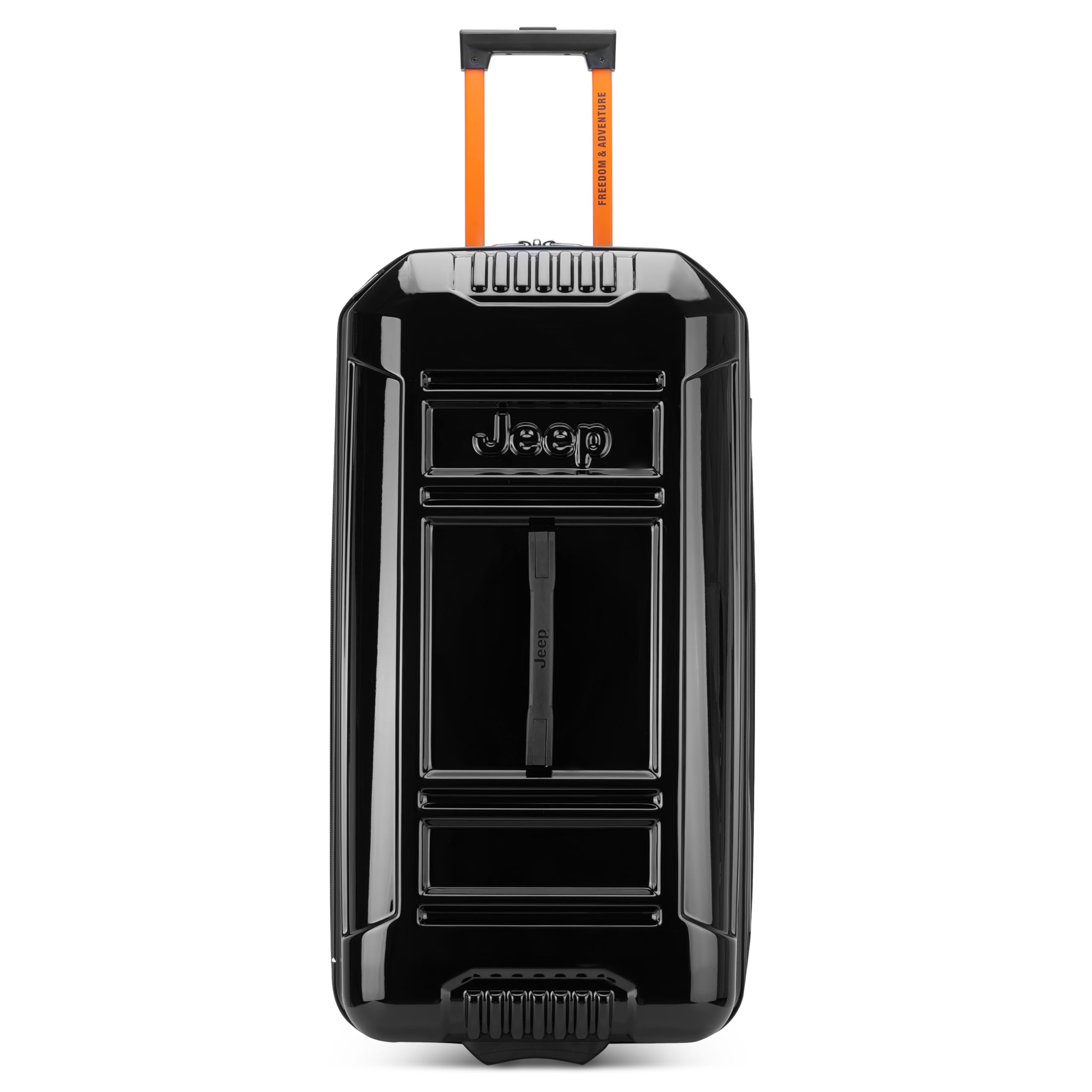 Jeep JH003B Hardside Expandable Luggage with Two Wheels (Black, Checked-Large 30 Inch)