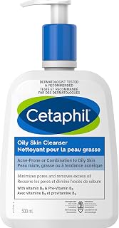 Cetaphil Oily Skin Cleanser (500ml) - Gentle Foaming Daily Facial Cleanser, Ideal Face Wash for Sensitive, Acne Prone, Combination to Oily Skin, Dermatologist Recommended