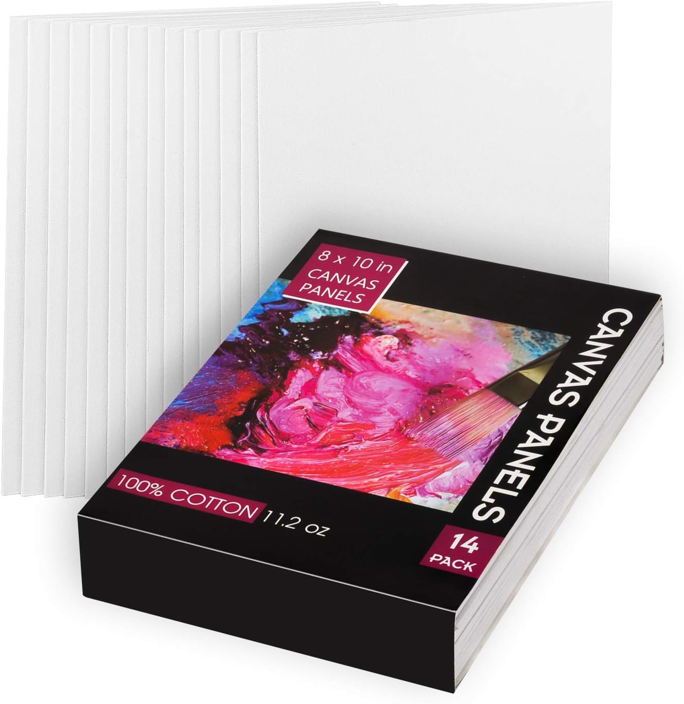 Painting Canvas Panel Boards - 8x10 Inch / 14 Pack