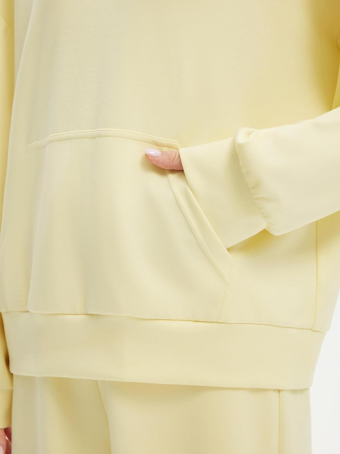 SUUKSESS Women 2 Piece Sets 2025 Oversized Hoodie Sweatshirt Wide Leg Sweatpants - Image 4