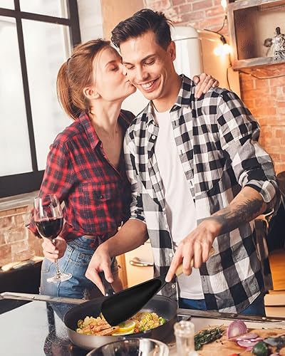 Miniatura 6 de Cuchara de cocina para utensilios de cocina antiadherentes, ideal para cocinar y servir silicona mate resistente sin BPA, cuchara con mango de