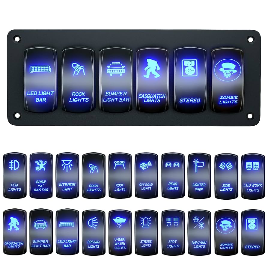 Amazon.com: Okerny Customize Toggle Switch Panel 6 Gang