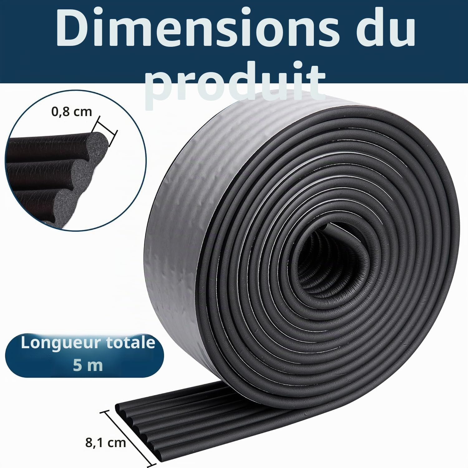 Isolation de Tuyau 8cm x 5m - Isolant pour Tuyaux de Chauffage Extérieurs - Manchon Isolant