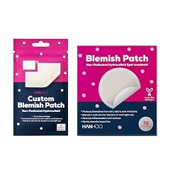 HANHOO Blemish and Custom Patch Duo 74 Total Hydrocolloid Patches Minimizes Surface Pimples Covers Blemish Clusters Invisible Acne