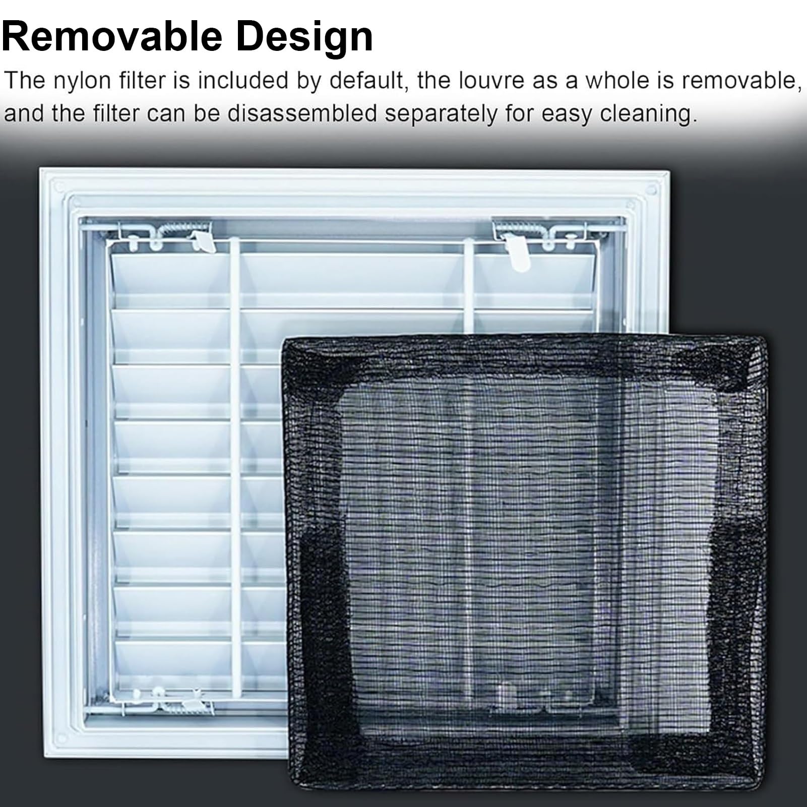 Rejilla de ventilación de 16x16 Pulgadas - Rejilla de Aluminio para Pared, Techo y Suelo - Rejilla de Retorno de Aire HVAC con Filtro extraíble para el hogar y la Oficina (Blanco)