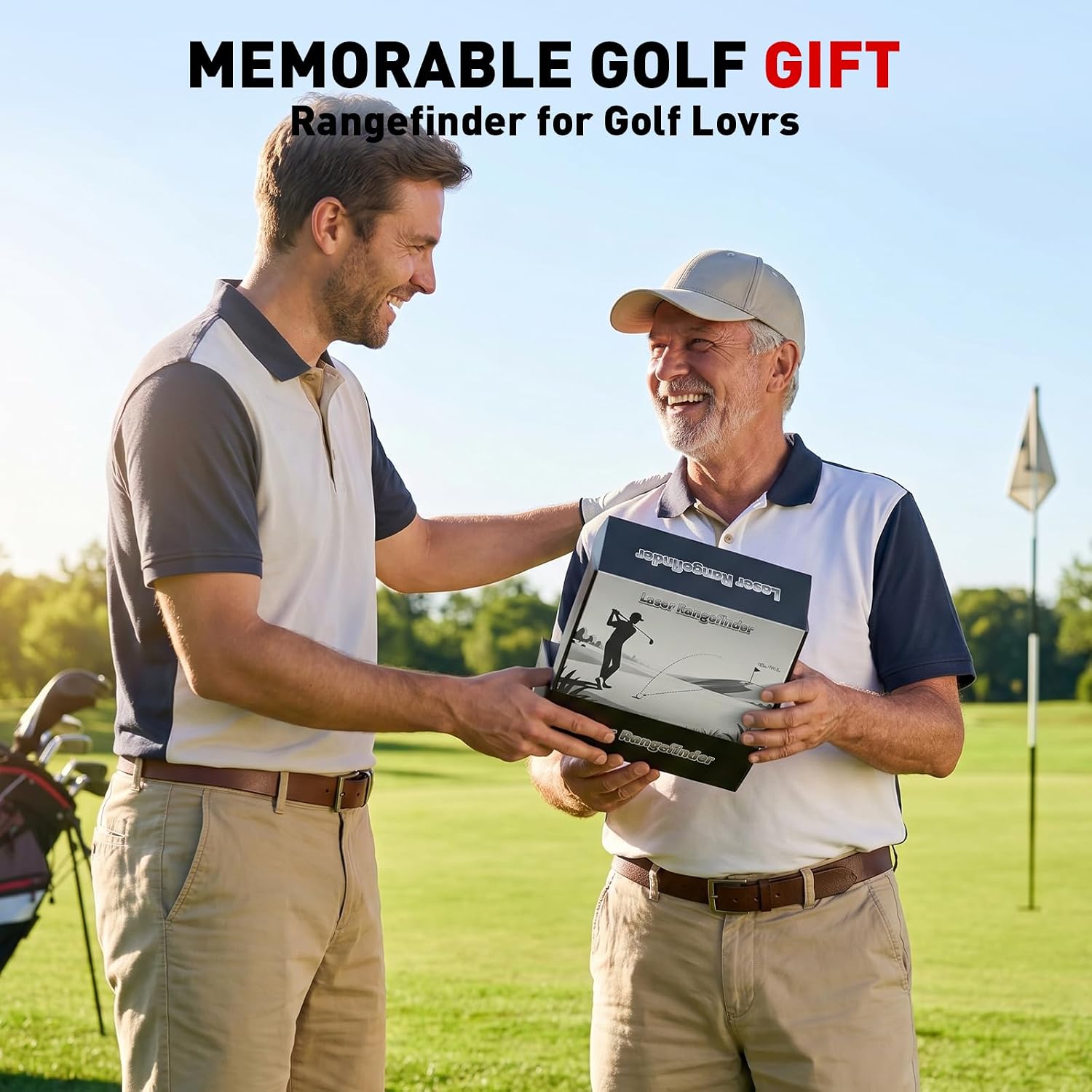 1200 Yards Golf Range Finder with Slope On/Off | 7X Magnification, Rangefinder Gear with Vibration Alert, 25mm HD Objective Lens Golf Stuff, Rechargeable Gift Accessories