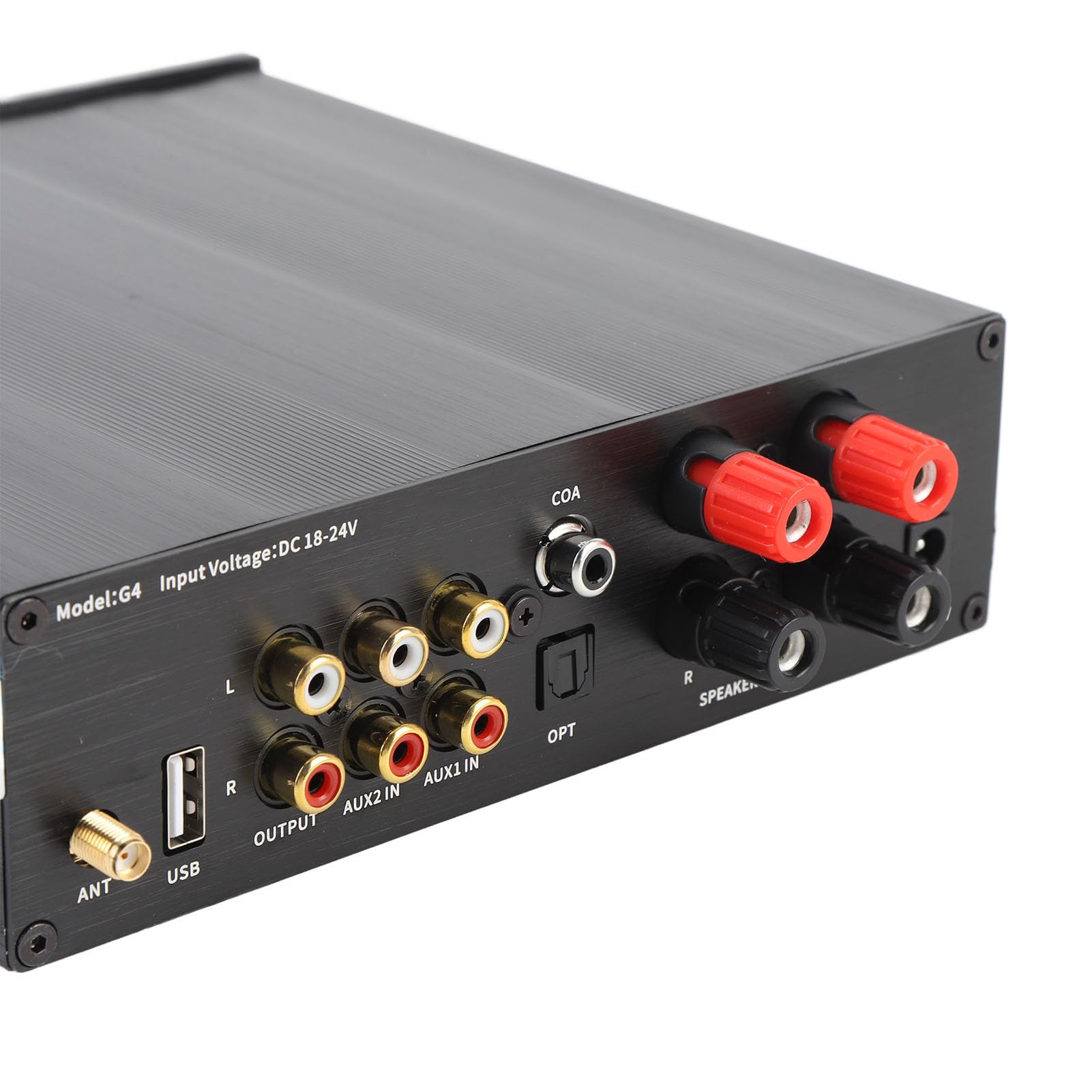 Generic Amplificador de 200W Basco de Agudos Ajustables HiFi Amp Estereo para Entusiastas de la Música Aleación de Aluminio (Enchufe de la UE)