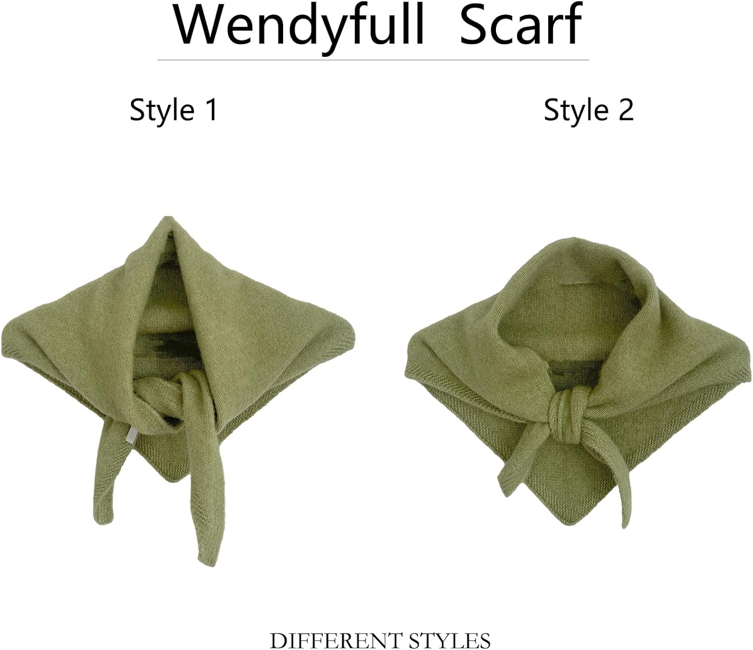 Triangle Scarf for Women Knitted Wool Headscarf Cashmere Feel Y2K Downtown Girl Aesthetic Streetwear Accessories - Image 6