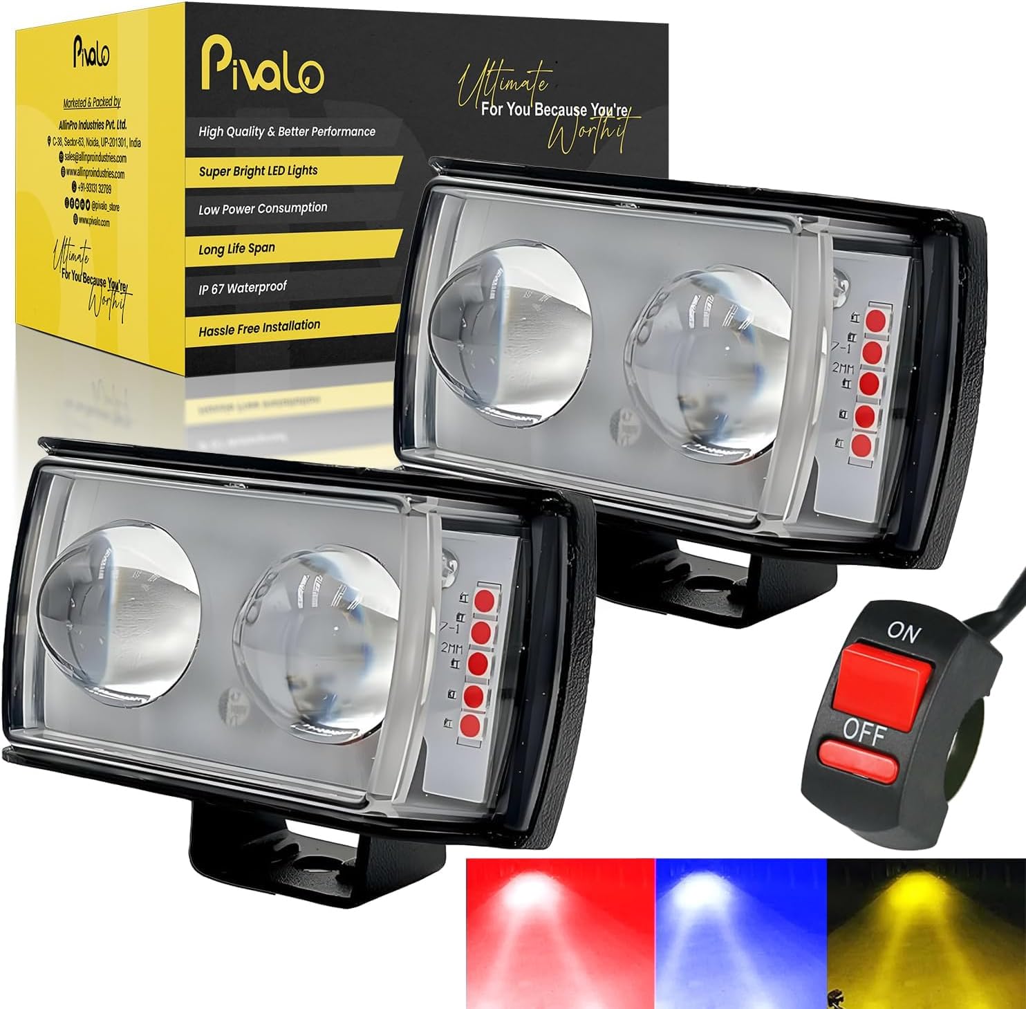LED Clearance And Side Marker Light W/ Turn And Reflector - 3 Diodes - White Base - Amber Lens Optronics Trailer Lights MCL32ATB