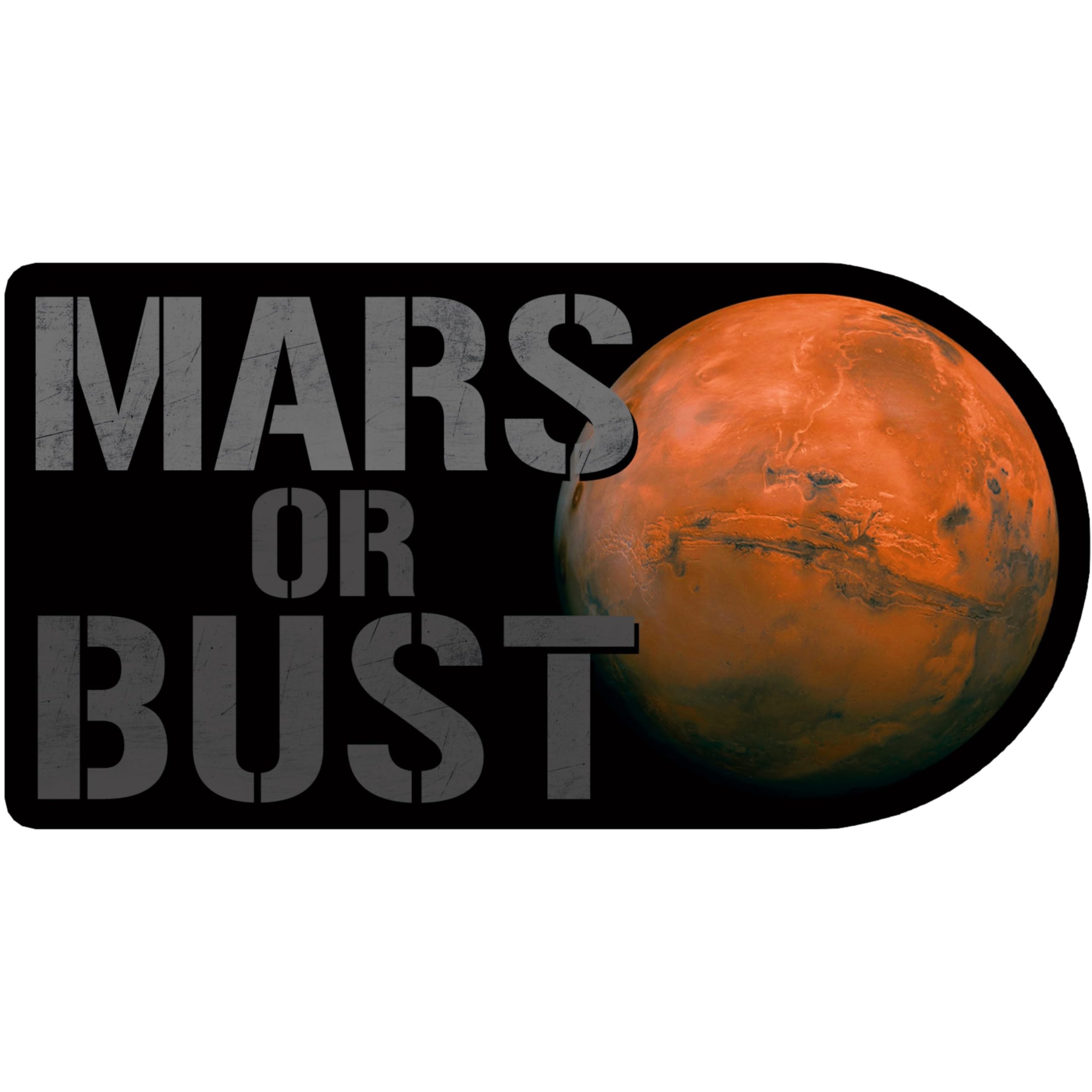 Aquarius Multi Color Nasa Mars Or Bust Funky Chunky Magnet