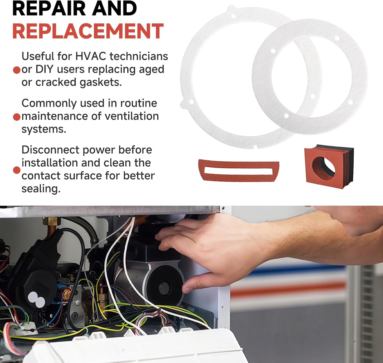 Draft Inducer Gasket Kit Compatible with Carrier Motor Housing