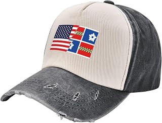 Flag of Leesburg, Virginia and America Baseball Cap for Men Women Trucker Hat Vintage Dad Golf Hats