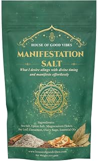 Manifestation Salt | Abundance & Intention Ritual Salt with Sea Salt, Epsom Salt, Bay Leaf & Cinnamon | 500g Spiritual Bat... Price In India