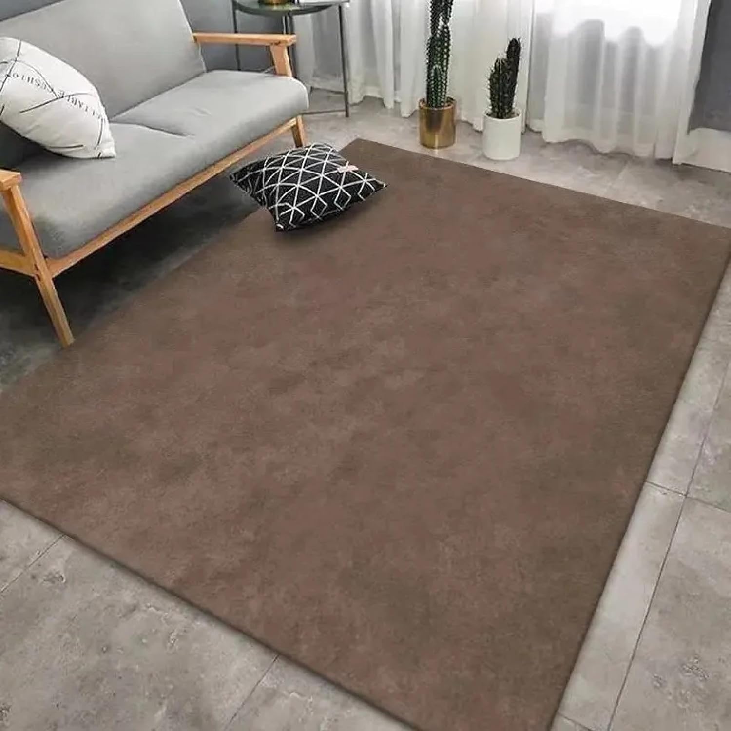 Solid Color Simple Carpet Balcony Corridor Washable Bedroom Doormat Home Decor Floor Mat Large Size Living Room Decorative Rug(120x160cm/1)