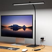 Vista 1 de Kary LED Desk Lamps for Home Office, Tall Desk Light with Base, Flexible Gosseneck Adjustable Height 5-Level Dimmable Brightness & Color, Architect
