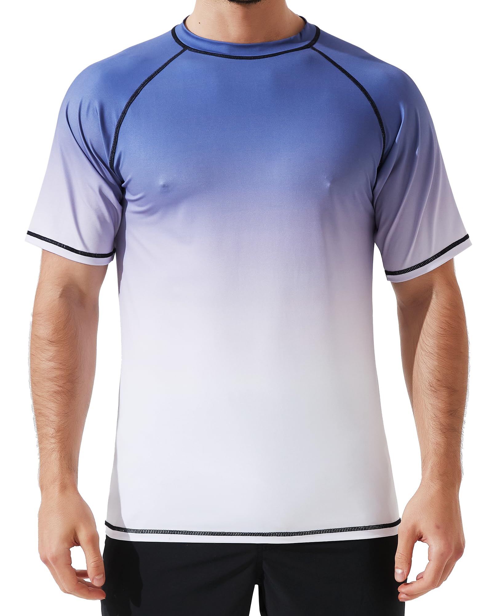 Arcweg Herren Rashguard UV T-Shirt Schwimm Shirt Kurzarm Schnell Trocknend Wassersurf-Shirt UPF 50 Tops Badeshirts (M-3XL)
