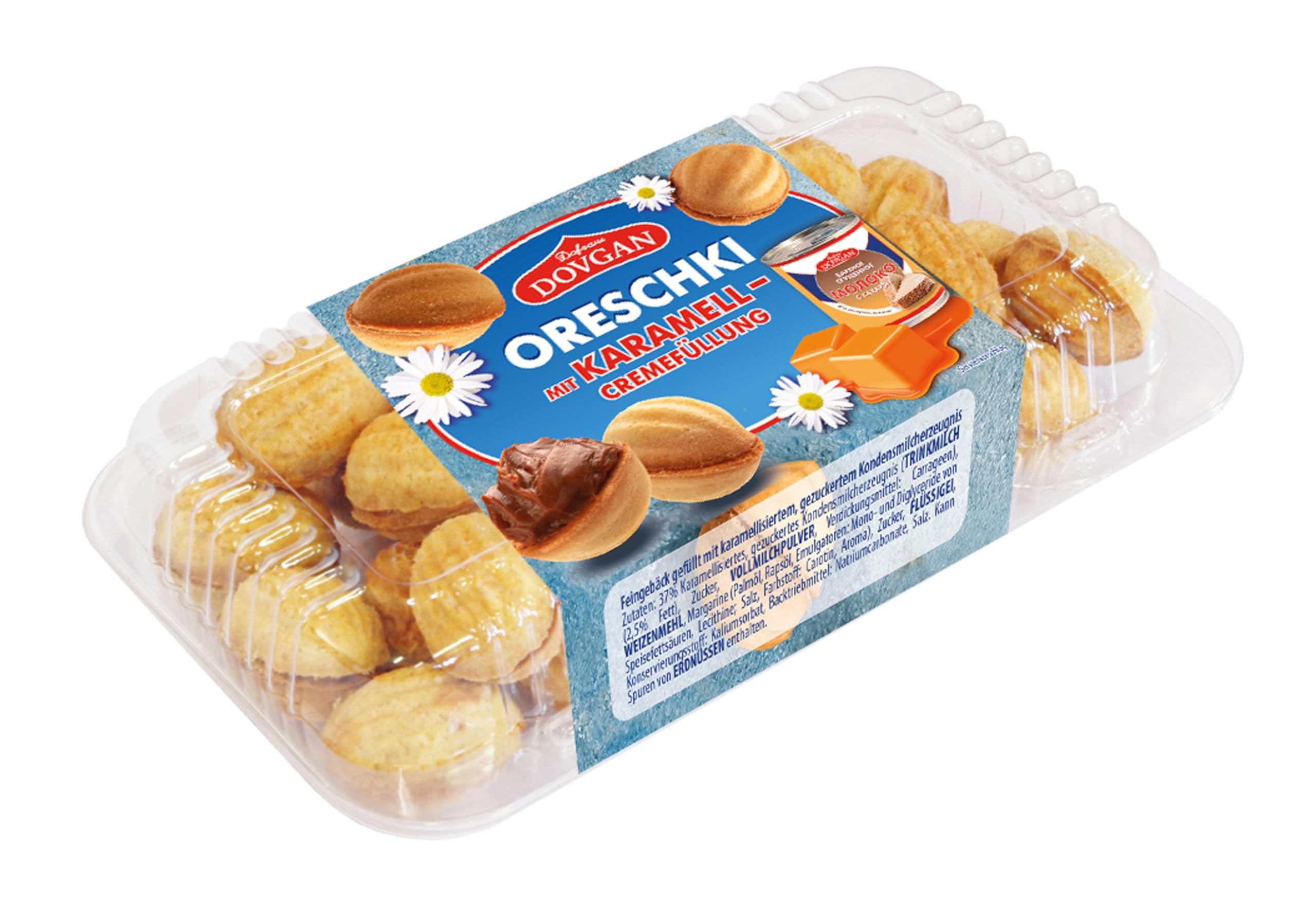 Dovgan Oreschki mit Karamell-Cremefüllung 250 g Lebensmittel & Getränke