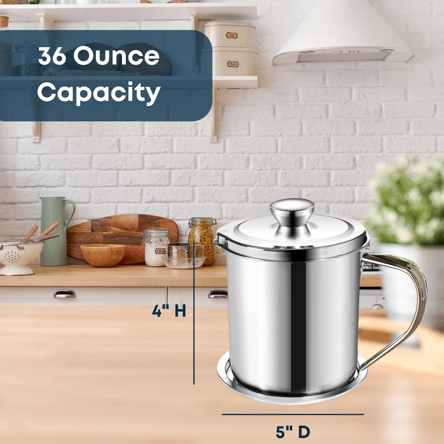 Kitchen Stainless Steel Oil Storage Oil Keeper Fryer's Friend By Jumbl