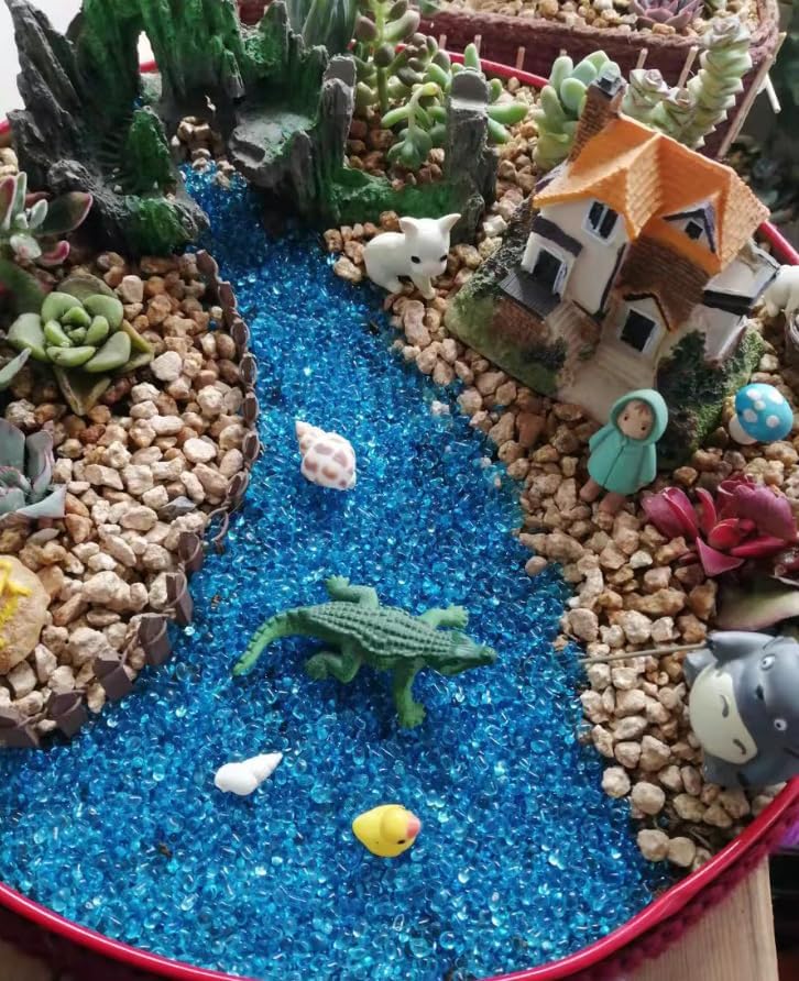 Miniatura 8 de Piedras decorativas, piedras de vidrio, 1 libra aproximadamente 16.23 oz, piedras de cristal de mar irregulares, piedras de cristal artificiales