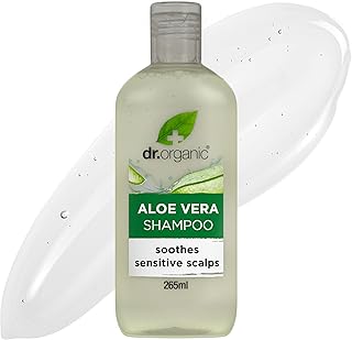 Dr Organic Aloe Vera Shampoo, Soothing, All Hair Types, Natural, Vegan, Cruelty-Free, Paraben & SLS-Free, Recyclable & Rec...