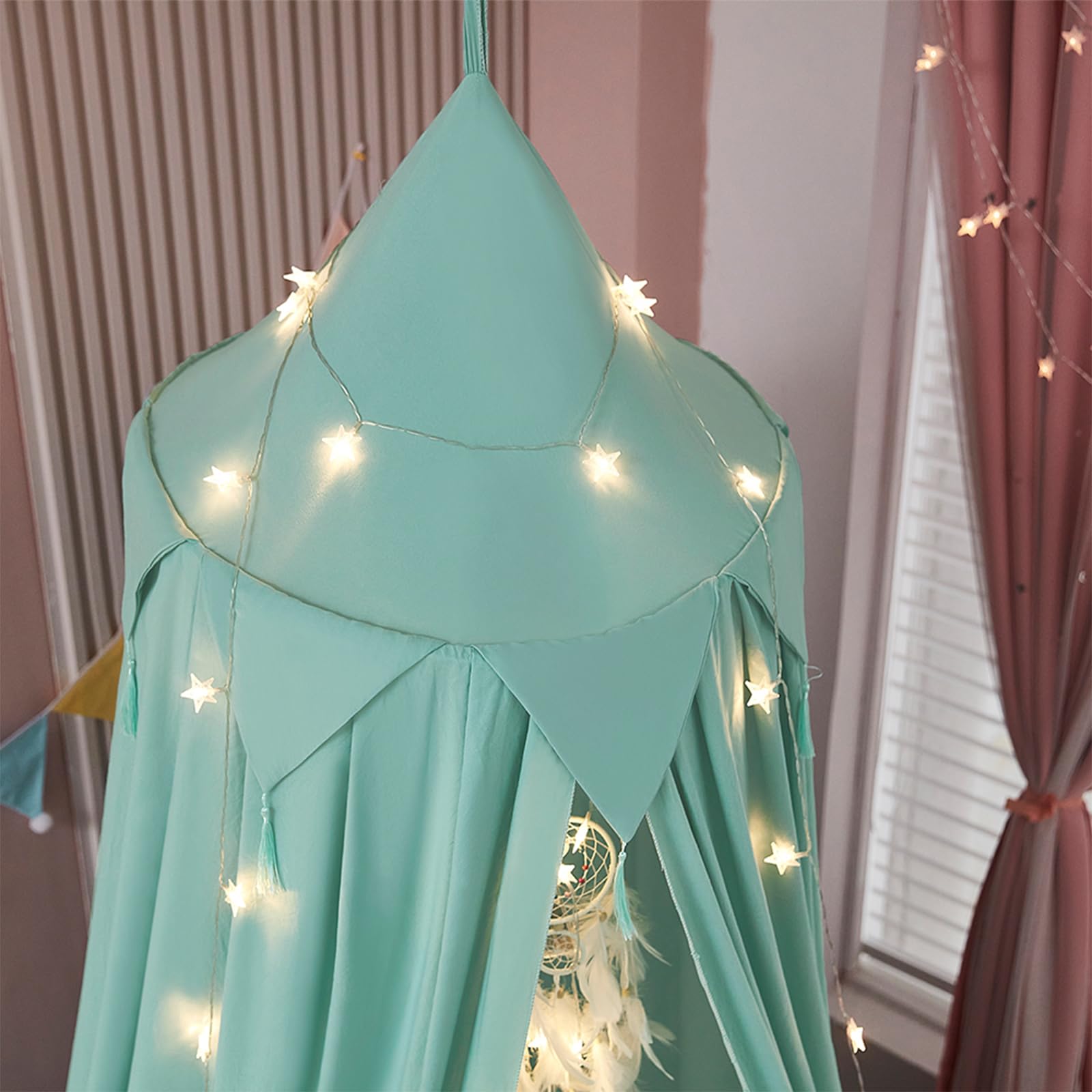 ZIQINPSQ Bed Canopy,Mosquito Protection,Mosquito Net Double Bed and Single Bed,Insect Repellent Foldable Portable for Girls Home Garden - Image 4