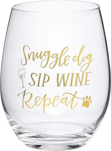 Copa de vino - Snuggle Dog Sip Wine Repeat