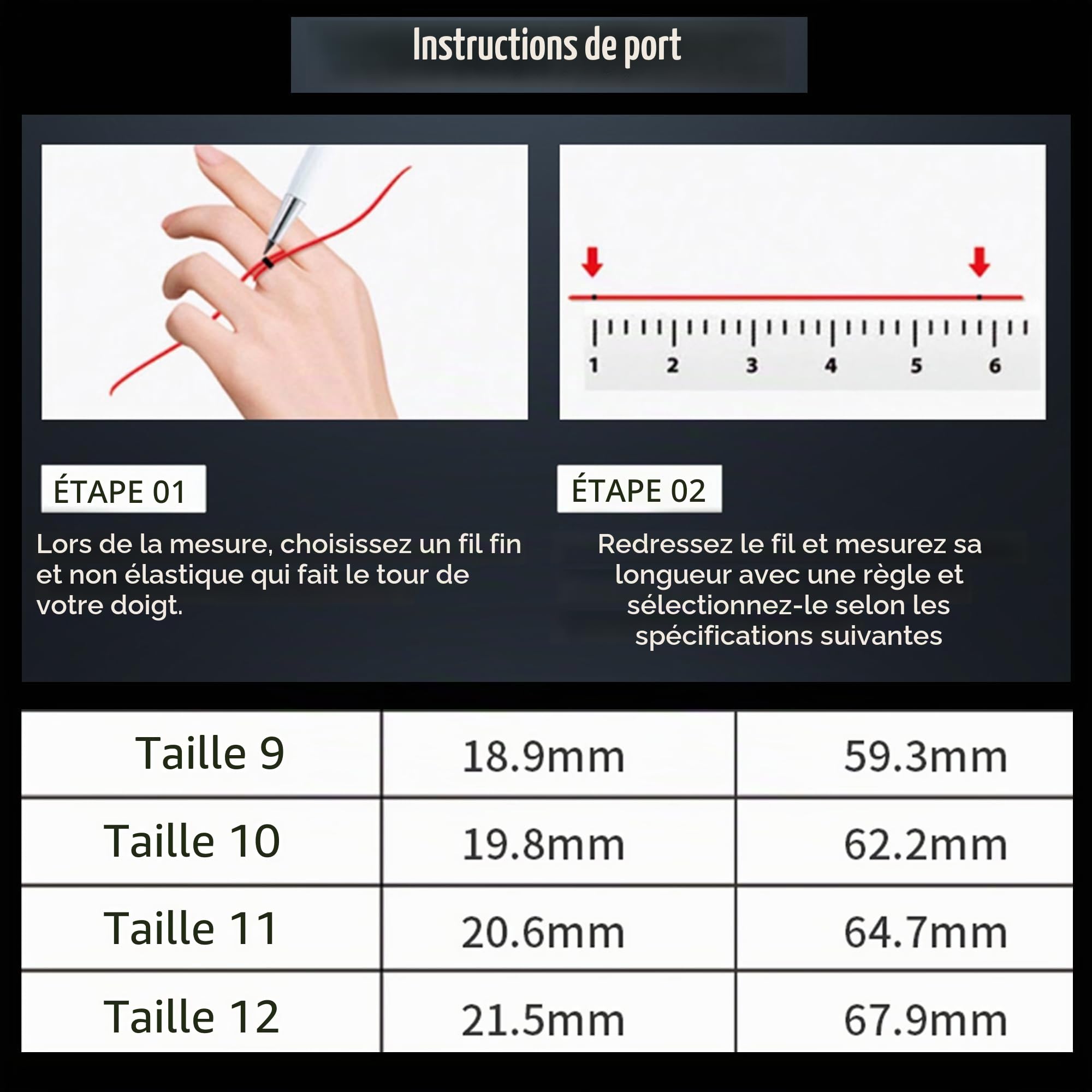 Bague intelligente avec sommeil / fréquence cardiaque / pression artérielle / moniteur d'oxygène sanguin, pedomètre, aucun frais d'abonnement, IP68 imperméable Fitness Tracker pour iPhone & Android